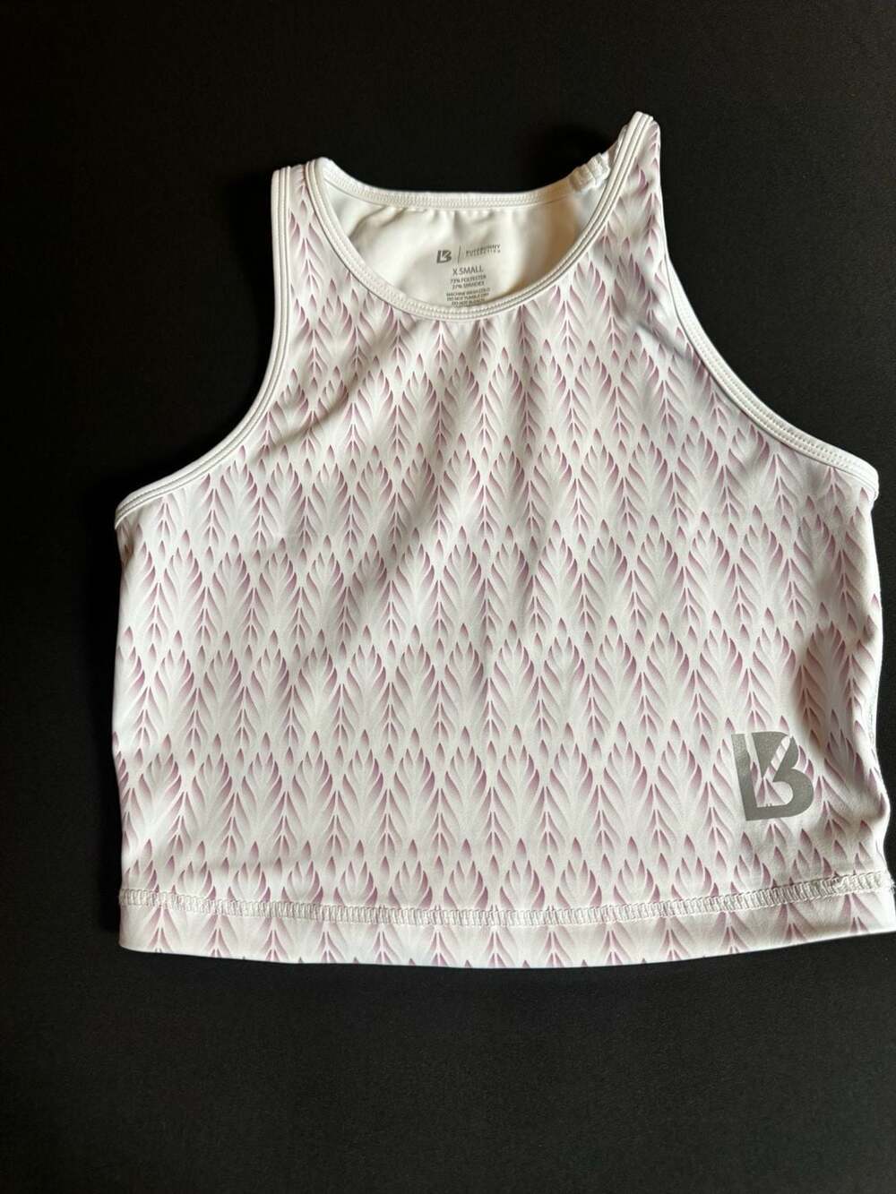 Buffbunny Collection Aurora Crop Top Lotus Print Purple White Size XS